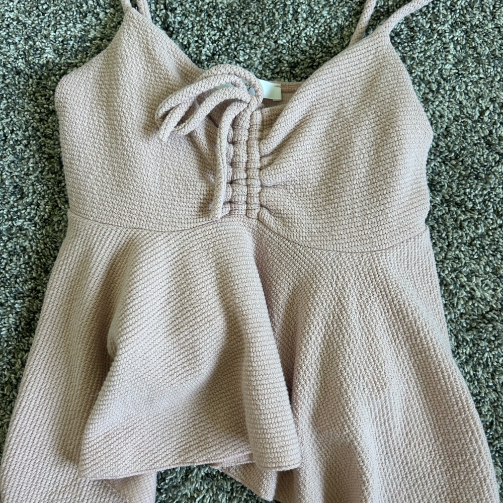 Textured Knit Sweater with Drawstring